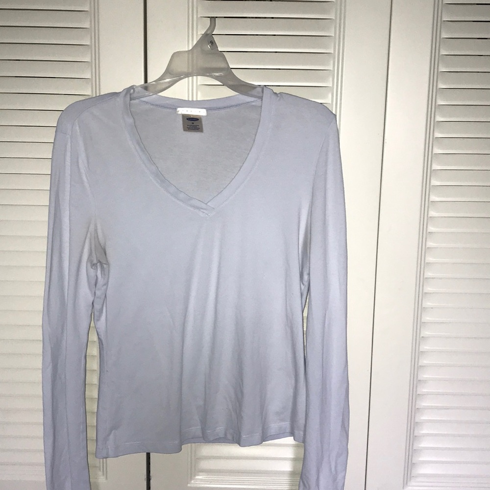 Long sleeve, light blue shirt